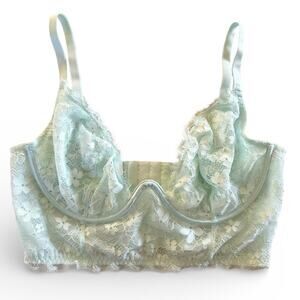 Victoria’s Secret Dream Angels Mint Mini Bustier Corset Bra 34D EUC